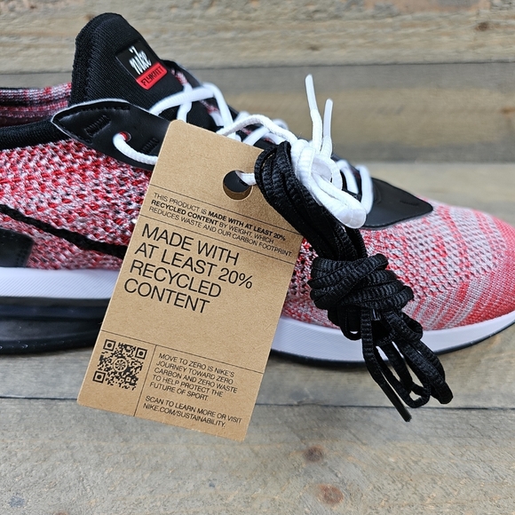 Nike Air Max Flyknit Racer Men's Shoes University Red/Black - Picture 4 of 10